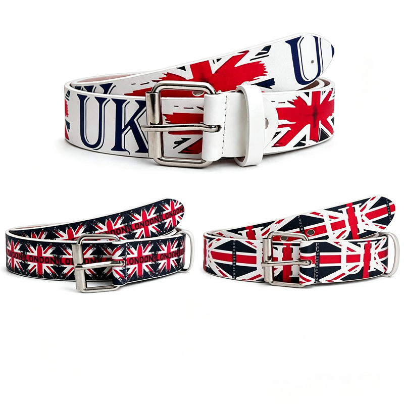 Women Fashion Uk - UK Union Jack Flag Print Belt