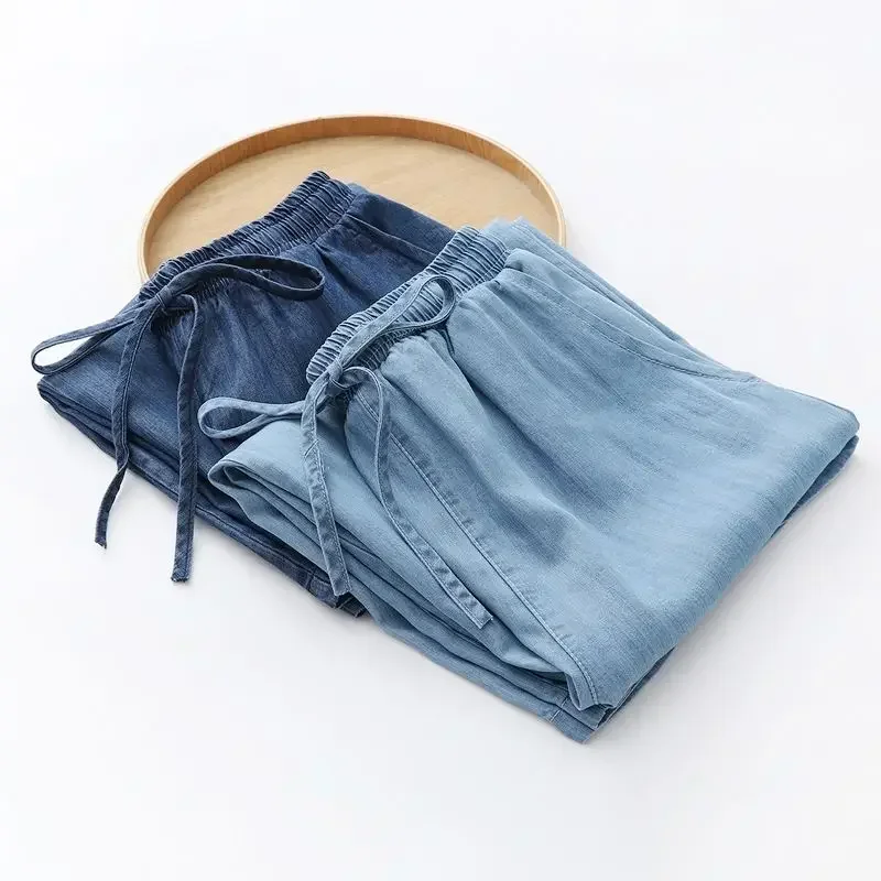 Fashion Cotton Blue Calf-Lengt - đánh giá và giá Mom Jeans Women