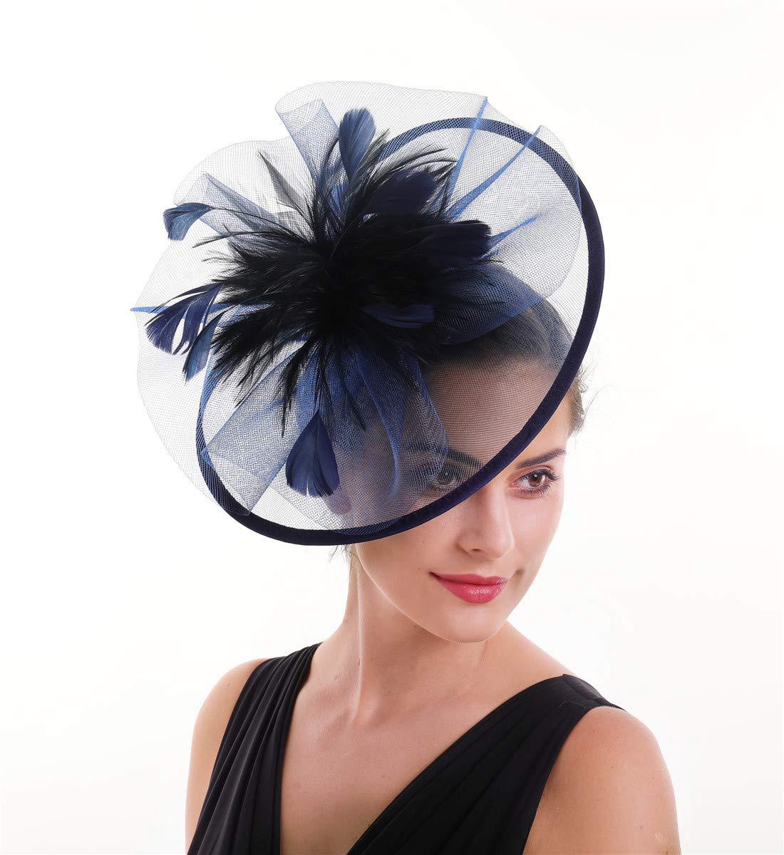 Women Feather Fascinator Hat M - đánh giá và giá Women'S Fashion Kentucky Derby