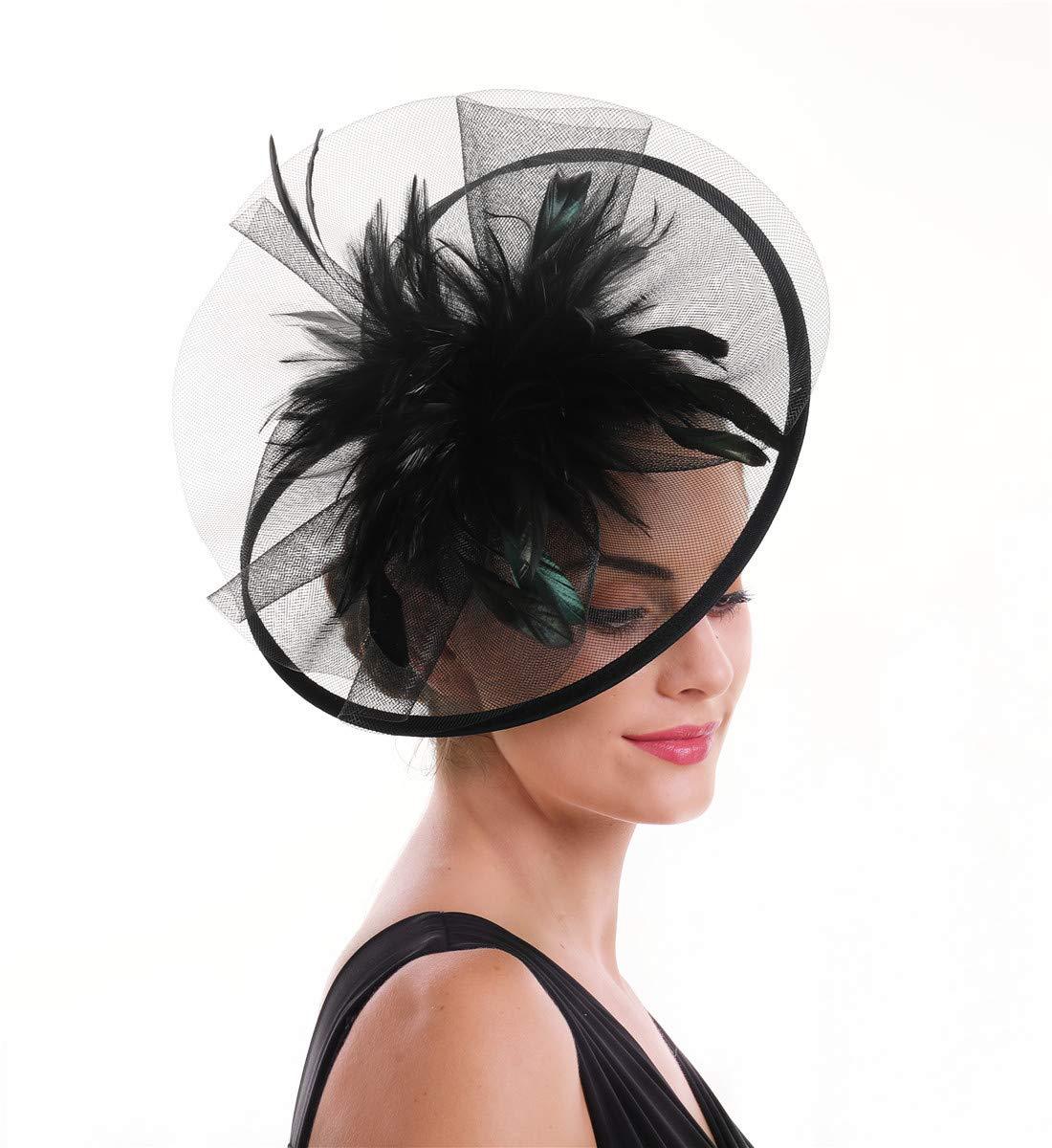 Women Feather Fascinator Hat M - đánh giá và giá Women'S Fashion Kentucky Derby