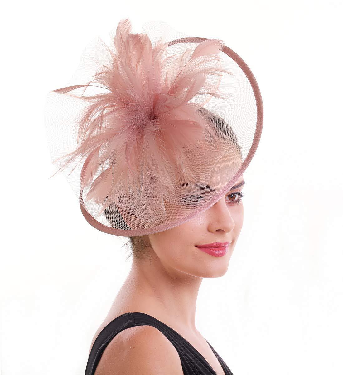 Women Feather Fascinator Hat M - đánh giá và giá Women'S Fashion Kentucky Derby