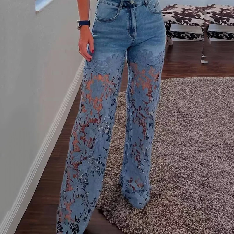 High Waist Wide Leg Jeans Pant - đánh giá và giá Mom Jeans Women