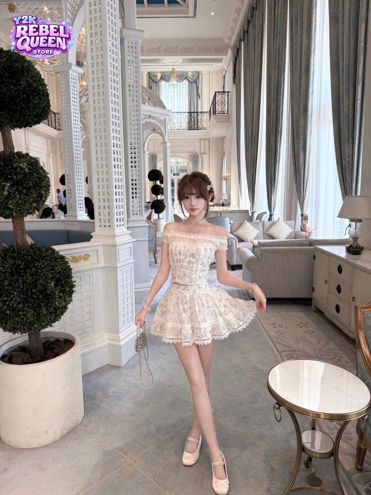 Coquette French 2 Piece Set Wo - đánh giá và giá Ruched Dress Mini