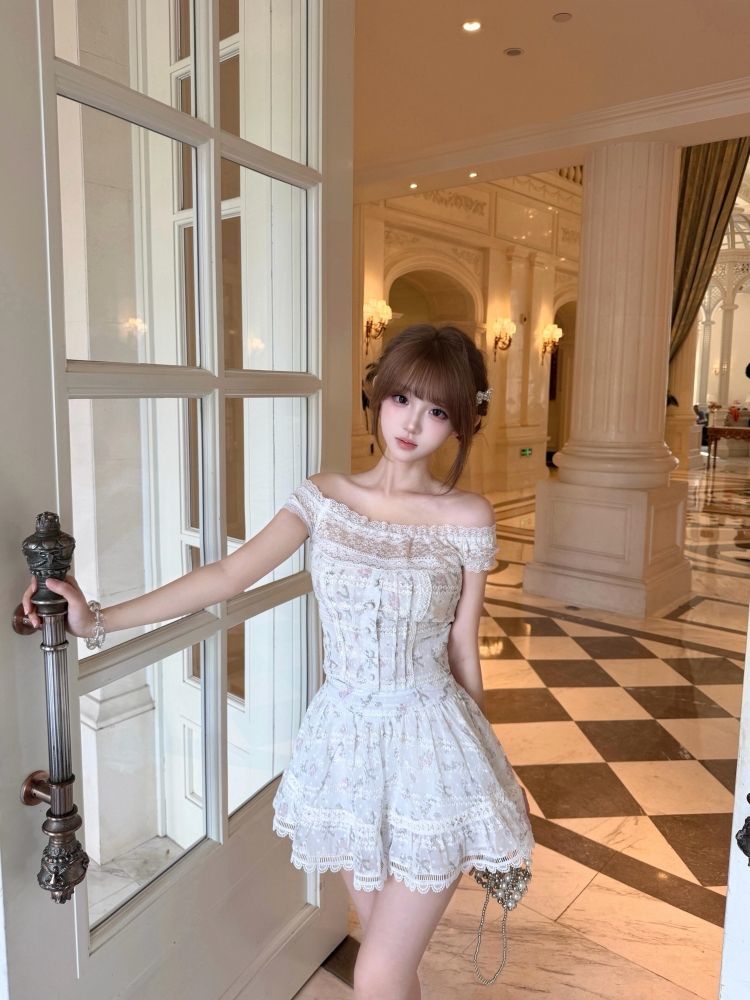 Coquette French 2 Piece Set Wo - đánh giá và giá Ruched Dress Mini