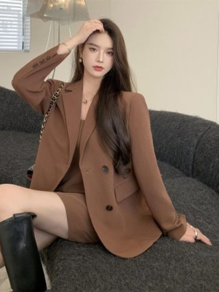 Autumn Winter Brown Elegant 2  - đánh giá và giá Ruched Dress Mini
