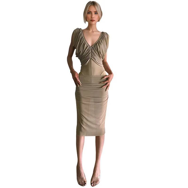 French Chiffon Dress Women's S - đánh giá và giá Ruched Dress Mini
